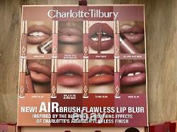 Coffret RARE de Charlotte Tilbury comprenant 8 Airbrush Flawless Lip Blur - un cadeau fantastique.