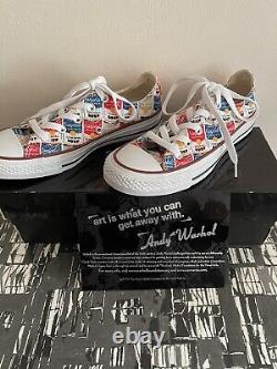 Converse Andy Warhol Campbells Soupe Low Top New Boxed Taille 4 Rare
