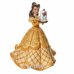 Disney Traditions Belle Deluxe Une Rare Rose Figurine 6009139 Beauté New Boxed
