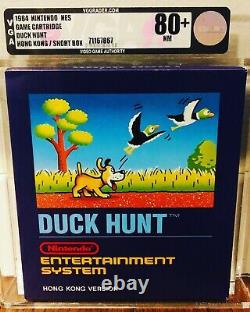 Duck Hunt 1984 Boîte Bleue De Hong Kong Scellée Vga 80+ Rare Print! Nes Nintendo