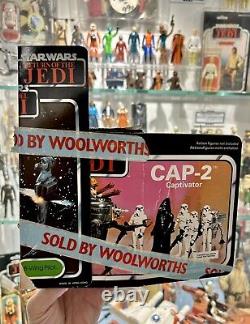 EMPTYRARE VTG Star Wars Woolworths MOC BOX OFFER ROTJ Trilogo FigureShipCard