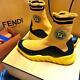 Fendi Socks Sneakers Hommes Chaussures Jaune Super Rare 28cm Us10 New In Box Fashion