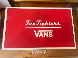 Foo Fighters Vans Taille UK 9,5 25e Anniversaire en Boîte avec Lacets. RARE