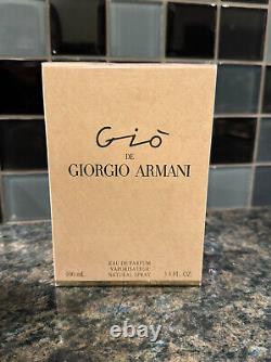 Gio de Giorgio Armani 100ml Eau de Parfum Vaporisateur Naturel Boîte Rareté Vintage 1992