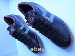 Gola Black Trainers En Cuir Harrier 1905 Made In England 8 42 Rare New Retro