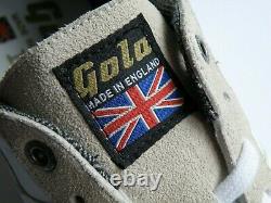 Gola Trainers En Cuir Harrier 68 1905 Made In England 8 42 Rare New Boxed White