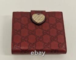 Gucci Gg Wallet Coin Purse Burgundy Red Ladies New Boxed Authentique Rare
