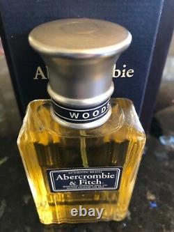 Hommes Vintage Abercrombie & Fitch Woods Cologne 1,7 Fl Oz/50 ML Rare Nouvelle Boîte