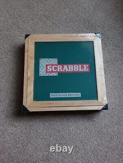 Jeu de scrabble en boîte en bois rare 'édition nostalgie' neuf et non ouvert