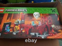 Lego 21122 Minecraft The Nether Fortress Rare Retiré New Boxed Free P&p S/wear