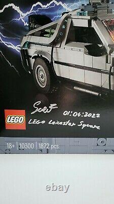 Lego Retour Vers Le Futur Delorean Time Machine (10300) Signé! Rare