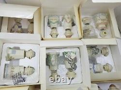 Lenox 1989 Spice Village 24 Vtg Porcelain Jars Orig Box Ensemble Complet Nos Rare