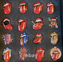 Les Rolling Stones Cinquante ans LES ÉPINGLES DES ROLLING STONES BOÎTE NUMÉROTÉE RARE WATTS