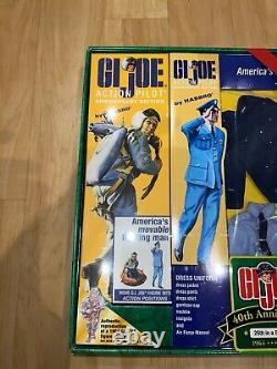 MINT RARE Vintage GI Joe Édition Limitée 1/1000 40e Golden Rod & Dress Pilot Coffret 25