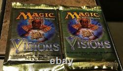 Magic The Gathering 4 Factory Seeled Visions Booster Packs 1997 Rare Mtg Lot 4