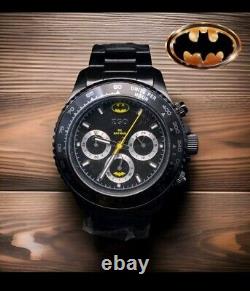 Montre Chronographe DC BATMAN Rare Édition Limitée Neuve Dans Sa Boîte Parfaite Éblouissante