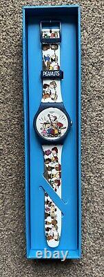 Montre de baseball Swatch x Peanuts SO29Z107 First Base Rare, neuve, dans sa boîte, jamais portée