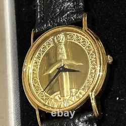 Montre pour hommes Swiss Rare Franklin Mint Sword Of Kings Boîtier en argent 925 avec cadran neuf dans son emballage