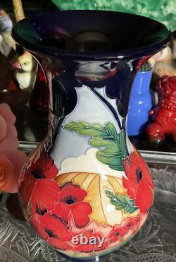Moorcroft Forever England Vase Vivky Lovatt Rare 49/9 EUC (Etat Comme Neuf)