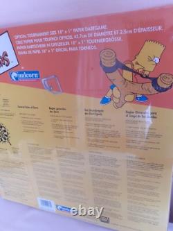 NOUVEAU & TRÈS RARE JEU DE DARTS EN PAPIER UNICORNE SIMPSONS 18x1-BOÎTE & CELLOPHANE