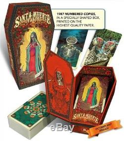 Neufs & Scelles De Santa Muerte Limited Edition Cercueil Boîte Rare Carte Tarot