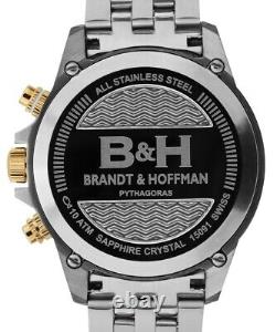 New Boxed Brant Hoffman Pythagore Montre Rare Brown Dail 62627583 Prix De Vente Conseillé £1250