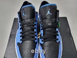Nike Air Jordan 1 Low University Blue/Black/White UK 11 Tout Neuf Boîte Rare