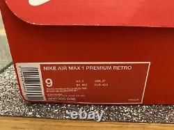 Nike Air Max 1 Premium Retro Red Curry Taille 8 908366 600 Nouveau Boxed Rare