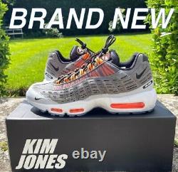 Nike Air Max 95 Kim Jones Hommes UK 14 Noir Gris Orange Total Rare Neuf dans la boîte