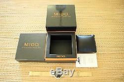 Nos Mido 8429 Commander Automatique D'or Noir Rare Datoday Regl.molette Watch & Box
