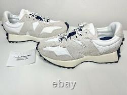 Nouveau Balance 327 White Grey Moonbeam Taille 4 Uk Trainers? Rare Deadstock