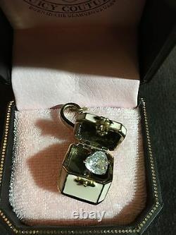 Nouveau Juicy Couture Jewelry Box Charm Yjru261 Charm Cz Heart Inside Rare