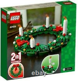 Nouveau Lego 40426 Couronne De Noël 2-en-1 Rare Ensemble À La Retraite