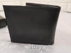 Nouveau Portefeuille Oakley en cuir noir plié en deux avec boîte et insert 95-004 RARE