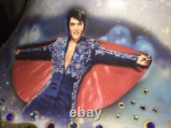 Ornement de sapin de Noël 'Blue Christmas' d'Elvis très rare, neuf dans sa boîte, entièrement fonctionnel.