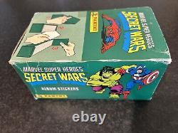 Panini Marvel Super Héros Guerres Secrètes 1986 100 Paquets (scellés) Boîte Complète RARE