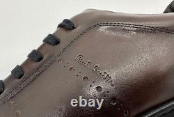 Paul Smith Baskets en Cuir Marron Foncé Rares Neufs en Boîte UK10 EU44 US11