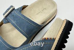 Paul Smith Phoenix Sky Blue Suede Sandals / Shoes New Boxed Rare Szuk8 Eu42 Us9