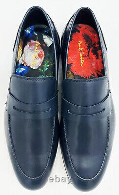 Paul Smith Slip-On en Cuir Véritable Chaussures Marines Neuves Boîte Rare Taille UK8 EU42 US9