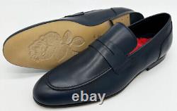 Paul Smith Slip-On en Cuir Véritable Chaussures Marines Neuves Boîte Rare Taille UK8 EU42 US9