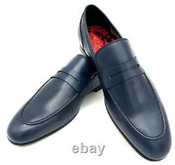 Paul Smith Slip-On en Cuir Véritable Chaussures Marines Neuves Boîte Rare Taille UK8 EU42 US9