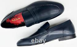 Paul Smith Slip-On en Cuir Véritable Chaussures Marines Neuves Boîte Rare Taille UK8 EU42 US9