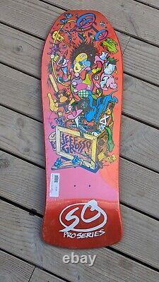 Planche de skateboard vintage rare Santa Cruz Jeff Grosso Toy Box Reissue