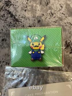 Pokemon Center Japonais (mario) Luigi Pikachu Card Box 295/xy-p 296 Xy-p Scellé