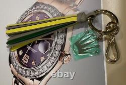 Porte-clés en cuir Rolex officiel avec logo Couronne neuf dans sa boîte! Rare