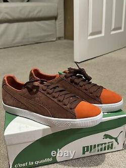 Puma Clyde X Patta UK9 RARE. Marron Orange Amsterdam Marque Neuf dans sa boîte