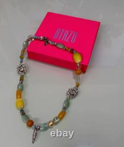 RARE Collier Statement en Gemmes Swarovski Signé Rodrigo Otazu Neuf et En Boîte