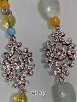 RARE Collier Statement en Gemmes Swarovski Signé Rodrigo Otazu Neuf et En Boîte