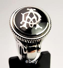 RARE STYLO À BILLE DUNHILL SENTRYMAN CHASSIS NOIR ET ARGENT NWE2613 NEUF AVEC BOÎTE