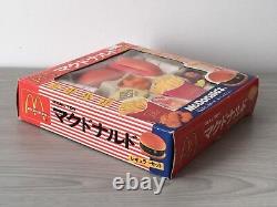 RARE Vintage 1995 Nouveau Set de Jouets en Plastique McDonald's Japonais Boîte Hamburger